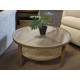  SHOWROOM CLEARANCE ITEM - Carlton Tambour Grey Coffee Table - Glass & Rattan