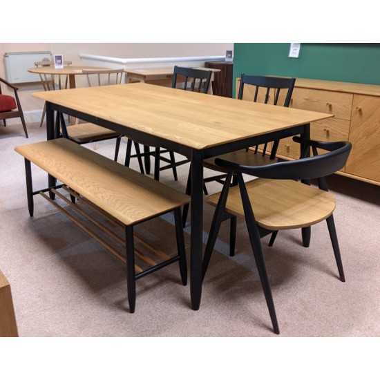  SHOWROOM CLEARANCE ITEM - Ercol Furniture Monza Dining Table with Chairs & Bench