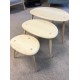  SHOWROOM CLEARANCE ITEM - Ercol Furniture 7354G Nest in Clear Matt finish