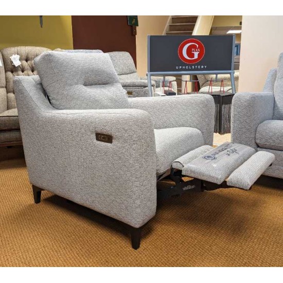  SHOWROOM CLEARANCE ITEM - G Plan Austen Suite - Large Sofa and Chair both with Power Footplate