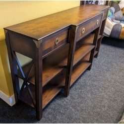  SHOWROOM CLEARANCE ITEM - Laura Ashley Balmoral 3 Drawer Triple Console Table in Chestnut shade