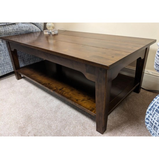  SHOWROOM CLEARANCE ITEM - Laura Ashley Garrat Rectangular Coffee Table - Chestnut Finish