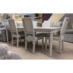  SHOWROOM CLEARANCE ITEM - Laura Ashley Henshaw Dining Suite in Pale Steel Shade