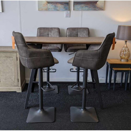  SHOWROOM CLEARANCE ITEM - Shankar Bar Table & 4 Bar Stools - Ideal for Kitchen Diners