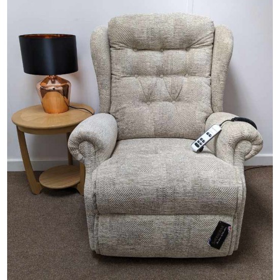  SHOWROOM CLEARANCE ITEM - RISER RECLINER - Sherborne Lynton Royale Dual Motor Riser Recliner woth Adjustable Lumbar Cushion - FOR LEFT HANDED USER