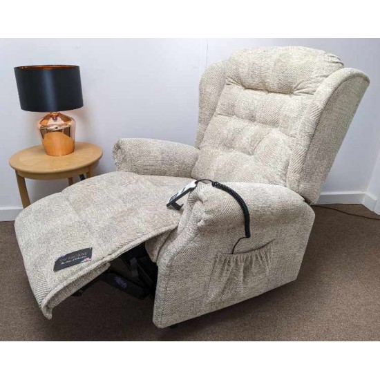  SHOWROOM CLEARANCE ITEM - RISER RECLINER - Sherborne Lynton Royale Dual Motor Riser Recliner woth Adjustable Lumbar Cushion - FOR LEFT HANDED USER