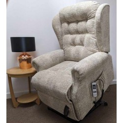  SHOWROOM CLEARANCE ITEM - RISER RECLINER - Sherborne Lynton Royale Dual Motor Riser Recliner woth Adjustable Lumbar Cushion - FOR LEFT HANDED USER