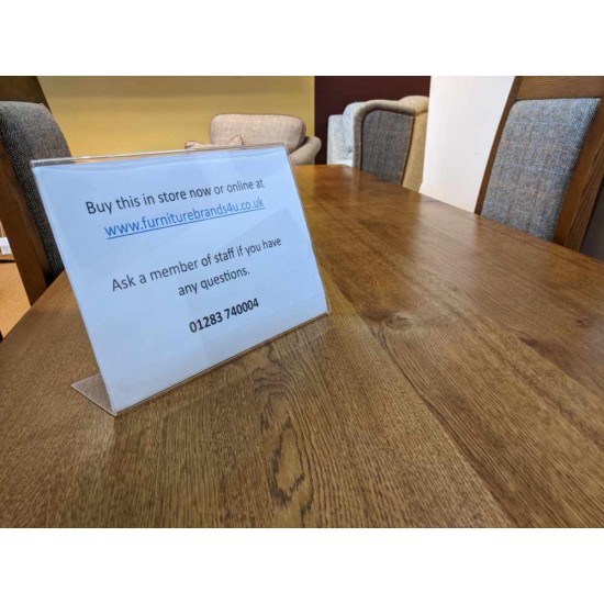  SHOWROOM CLEARANCE ITEM - Old Charm Wood Bros Chatsworth Extending Dining Table & 4 Harris Tweed Chairs - Model Numbers 3224 & 2899