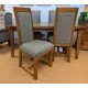  SHOWROOM CLEARANCE ITEM - Old Charm Wood Bros Chatsworth Extending Dining Table & 4 Harris Tweed Chairs - Model Numbers 3224 & 2899