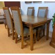  SHOWROOM CLEARANCE ITEM - Old Charm Wood Bros Chatsworth Extending Dining Table & 4 Harris Tweed Chairs - Model Numbers 3224 & 2899