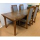  SHOWROOM CLEARANCE ITEM - Old Charm Wood Bros Chatsworth Extending Dining Table & 4 Harris Tweed Chairs - Model Numbers 3224 & 2899