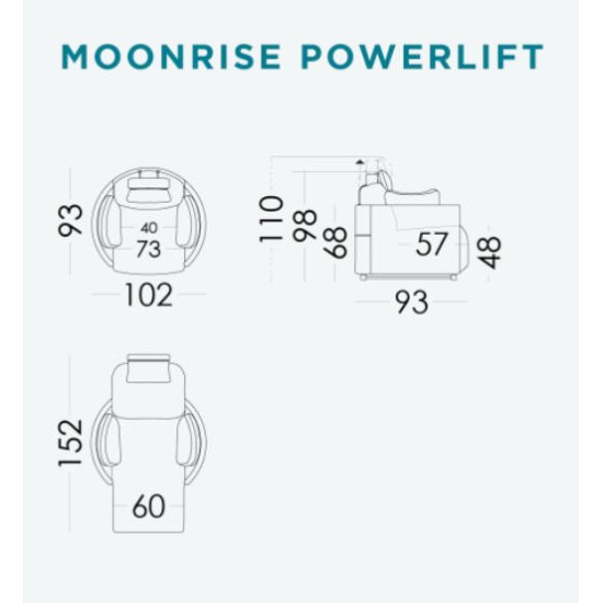 Fama Moonrise Powerlift Chair - Riser Recliner Action