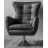 Gallery Direct Bristol Swivel Chair - Antique Ebony