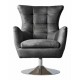 Gallery Direct Bristol Swivel Chair - Antique Ebony