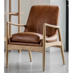 Gallery Direct Carrera Armchair - Brown Leather