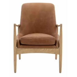 Gallery Direct Carrera Armchair - Brown Leather