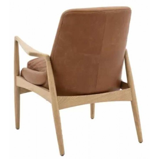 Gallery Direct Carrera Armchair - Brown Leather