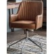 Gallery Direct Curie Swivel Chair - Vintage Brown