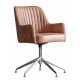 Gallery Direct Curie Swivel Chair - Vintage Brown