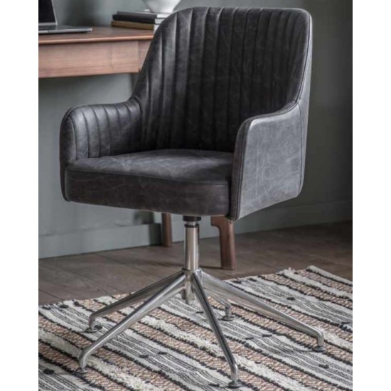 Gallery Direct Curie Swivel Chair - Antique Ebony