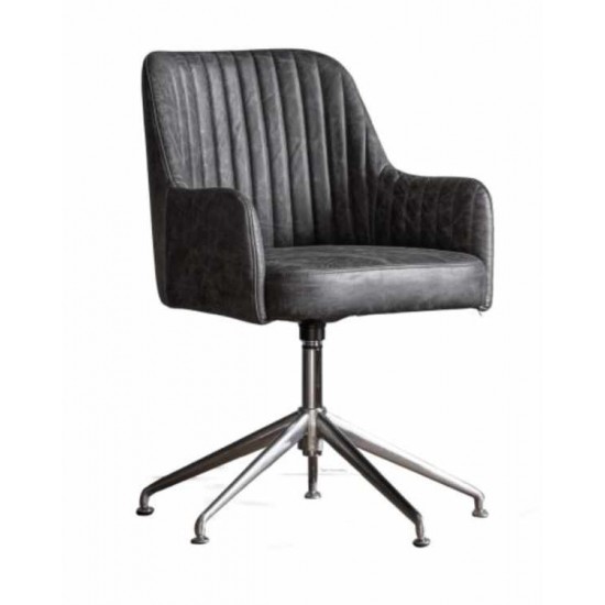 Gallery Direct Curie Swivel Chair - Antique Ebony