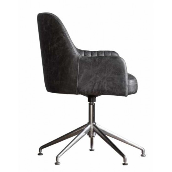 Gallery Direct Curie Swivel Chair - Antique Ebony