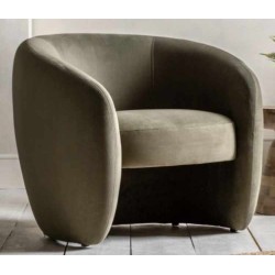 Gallery Direct Curvo Armchair - Moss Green