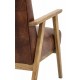 Gallery Direct Neyland Armchair - Vintage Brown (leather)