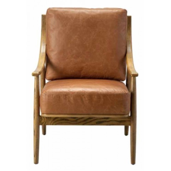 Gallery Direct Reliant Armchair - Vintage Brown Leather