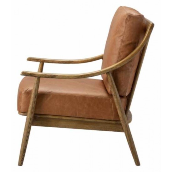 Gallery Direct Reliant Armchair - Vintage Brown Leather