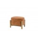 Gallery Direct Tindon Footstool - Vintage Brown Leather