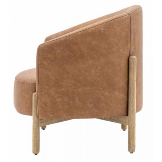 Gallery Direct Tindon Armchair - Vintage Brown Leather