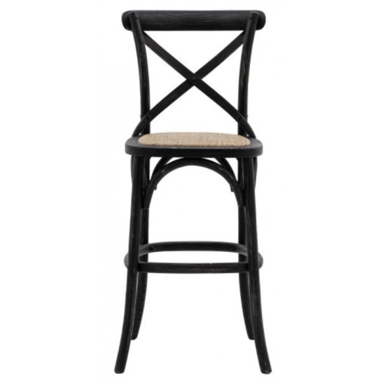 Gallery Direct Café Bar Stool - Black - Price for a pack of 2