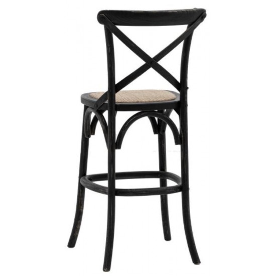 Gallery Direct Café Bar Stool - Black - Price for a pack of 2