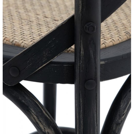 Gallery Direct Café Bar Stool - Black - Price for a pack of 2