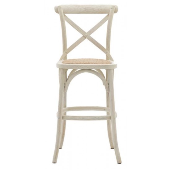 Gallery Direct Café Bar Stool - White - Price for a pack of 2