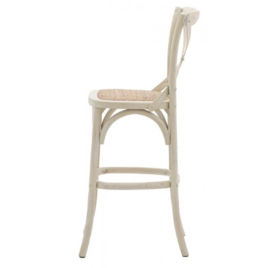 Gallery Direct Café Bar Stool - White - Price for a pack of 2