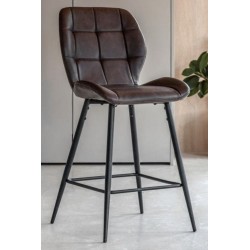 Gallery Direct Manford Bar Stool - Brown - Price for a pack of 2