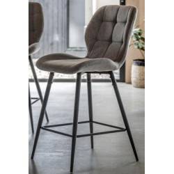 Gallery Direct Manford Bar Stool - Grey - Price for a pack of 2