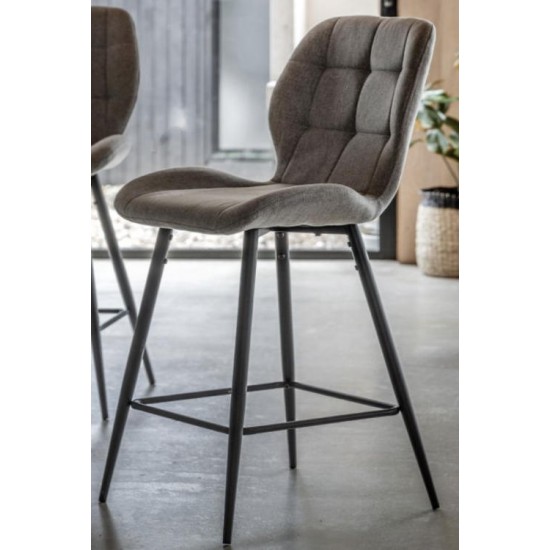 Gallery Direct Manford Bar Stool - Grey - Price for a pack of 2