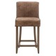 Gallery Direct Tarnby Bar Stool - Vintage Brown Leather - Price for a pack of 2