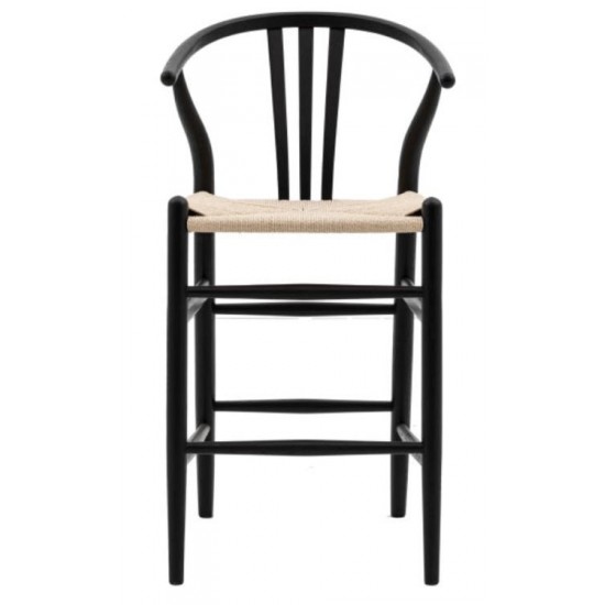 Gallery Direct Whitney Bar Stool - Black - Price for a pack of 2