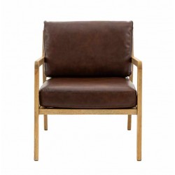 Gallery Direct Cortona Accent Chair in Vintage Brown