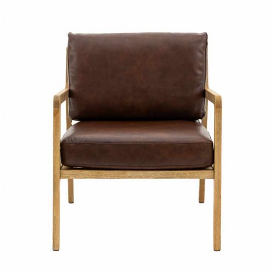 Gallery Direct Cortona Accent Chair in Vintage Brown