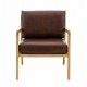 Gallery Direct Cortona Accent Chair in Vintage Brown