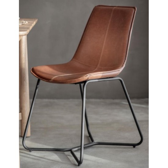 Gallery Direct Hawking Chair - Brown - Price for a pack of 2