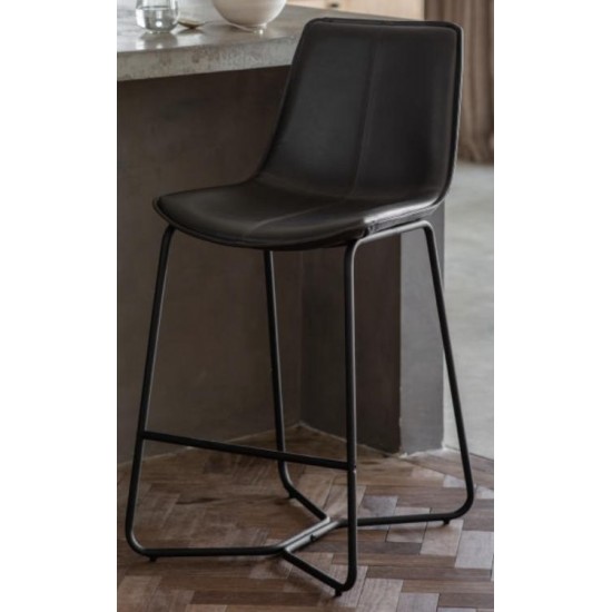 Gallery Direct Hawking Bar Stool - Charcoal - Price for a pack of 2