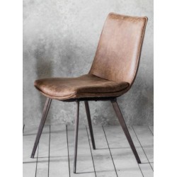 Gallery Direct Hinks Dining Chair - Brown - Price for a Pack of 2