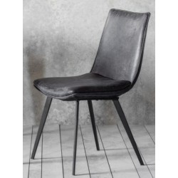 Gallery Direct Hinks Dining Chair - Grey - Price for a Pack of 2