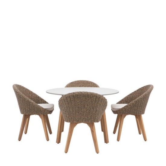 Gallery Direct Avena Round Table & 4 Chairs